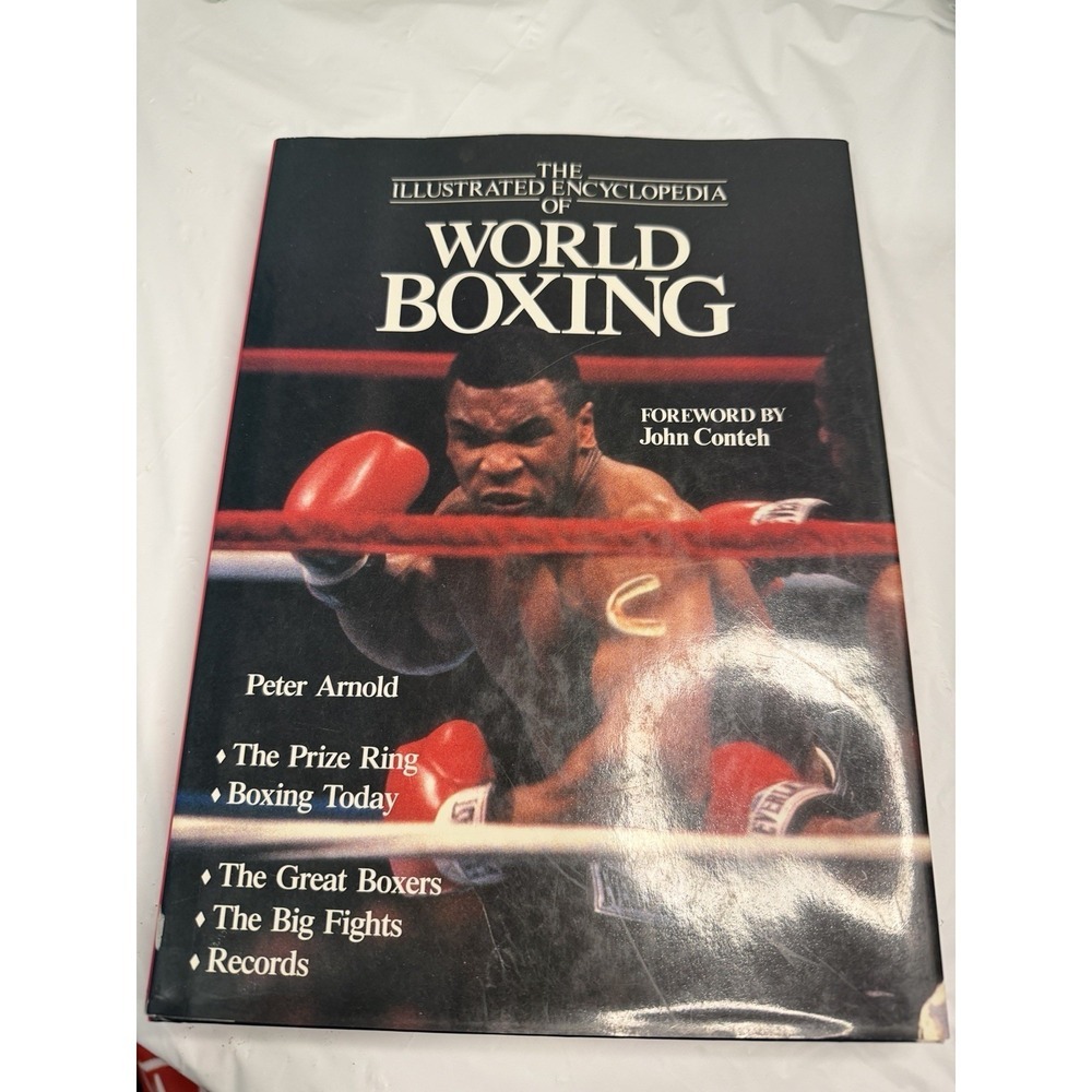 Vintage Illustrated encyclopedia of world boxing book, by Peter Arnold, 1989
